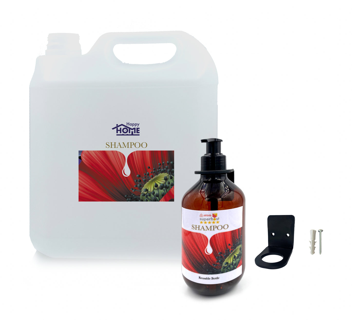 Kit galón Shampoo o acondicionador con dispensador para hoteles y airbnb