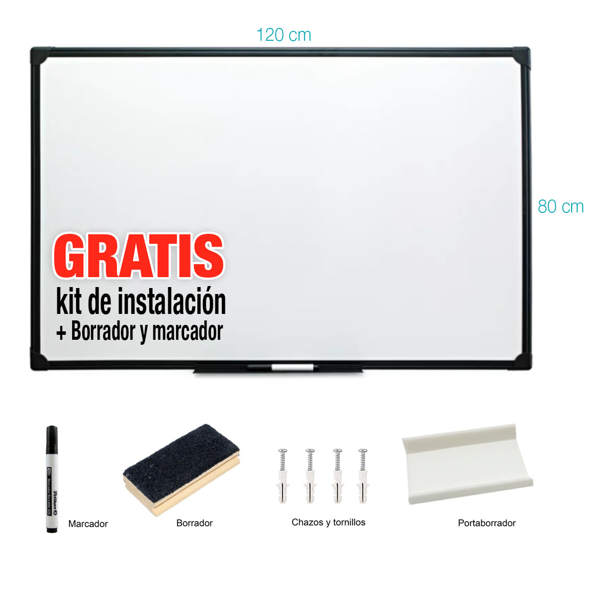 Tablero Borrable 120 x 80 cm